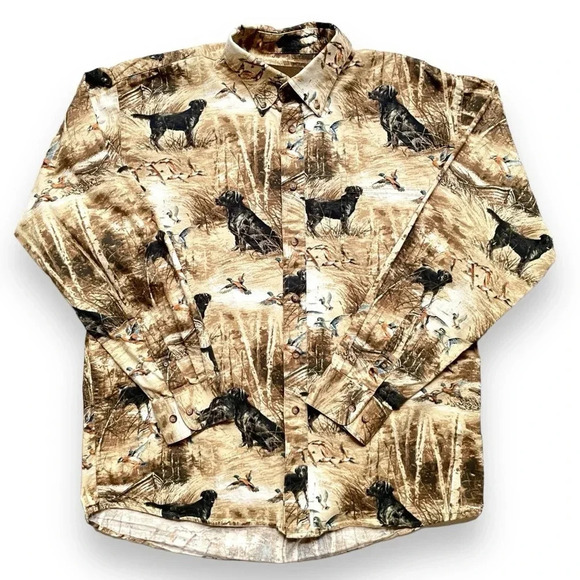 Duck Head Expedition Animal Print Button Down Shirt - Picture 1 of 3